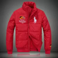 ralph lauren doudoune manteau hommes big pony populaire 2013 drapeau national allemagne rouge